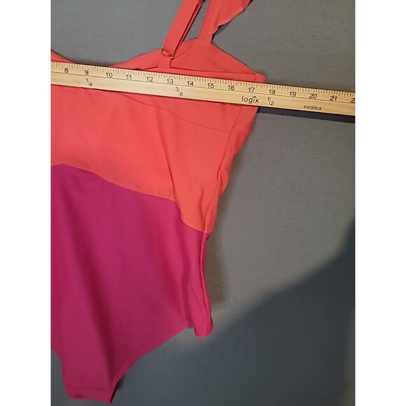 Summersalt Ruffle Oasis One-Piece Swimsuit Women’s 16 Summer Berry Spritz - Picture 7 of 8